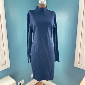 Old Navy Blue Turtleneck Dress NWT
